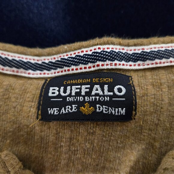 Buffalo David Bitton Mustard Short Sleeve Tee - Picture 5 of 6